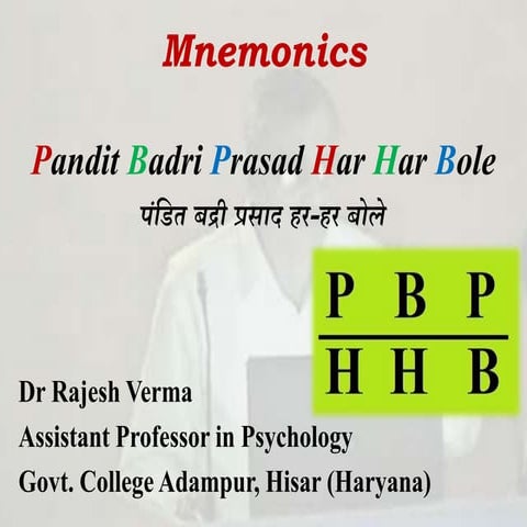 mnemonics in English