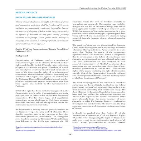 media policy by syed sajjad shabbir bokhari