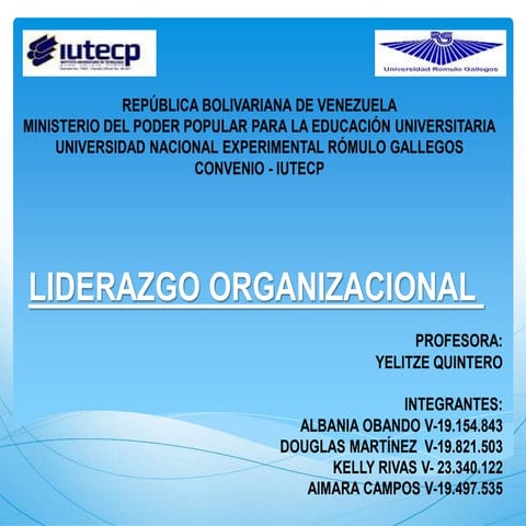 8 expo presentación de liderazgo organizacional