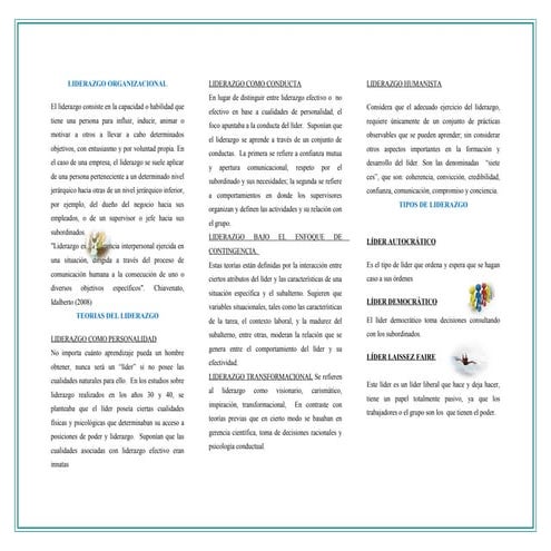 8 expo triptico liderazgo en las organizaciones