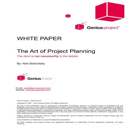 art-of-project-planning