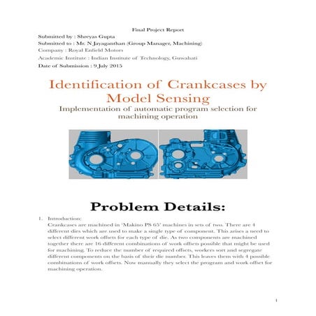 Final Project Report- Shreyas Gupta, IIT Guwahati