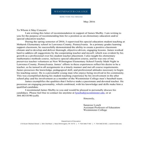 Shannon letter of rec | DOC