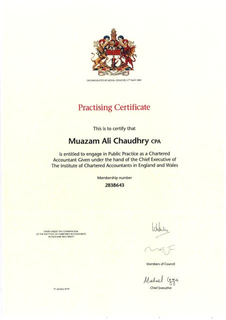 ICAEW Certificate | PDF