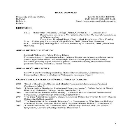 Hugo Newman presentations