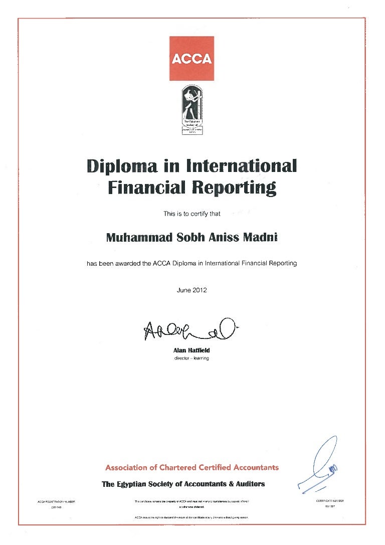 Dip IFR from ACCA, ESAA