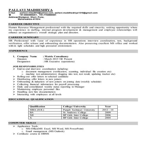 Resume of arif with image | DOC
