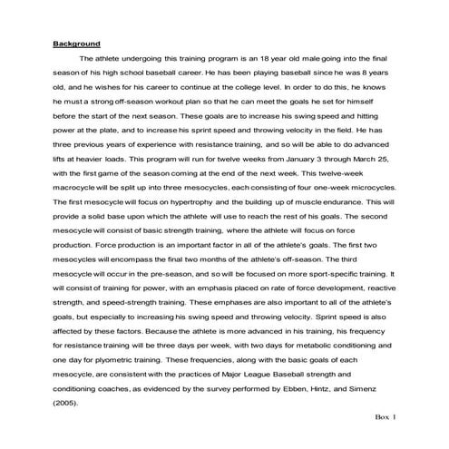 Sample Workout Program