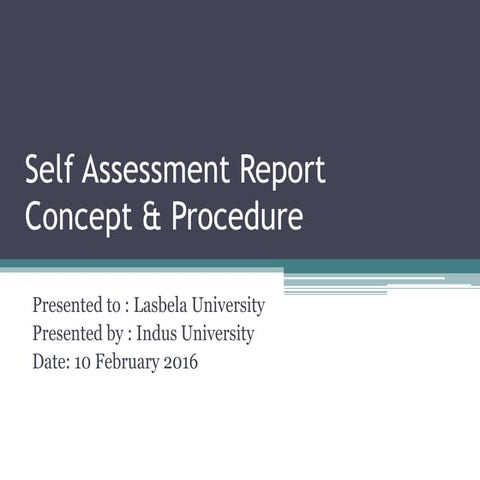 Training_Self Assessment Report