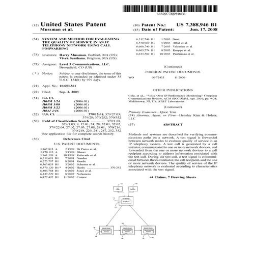 Vivek Santhana Patent US7388946