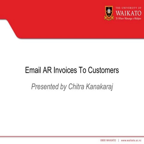 Email AR Invoices to Customers