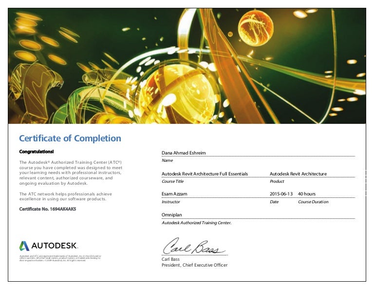 Autodesk revit certification