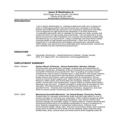 RESUME 2016 | DOCX