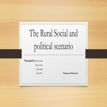 The Rural Social and political scenario (presentation)