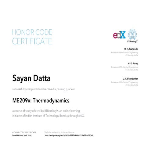Certificate (thermo)
