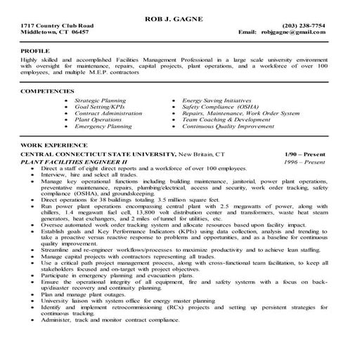 Rob Gagne Resume 