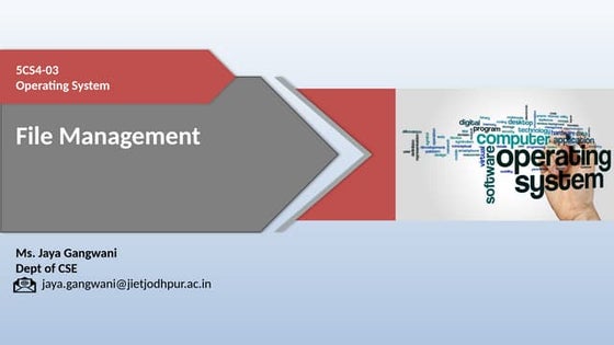 File Management in Operating System | PPT
