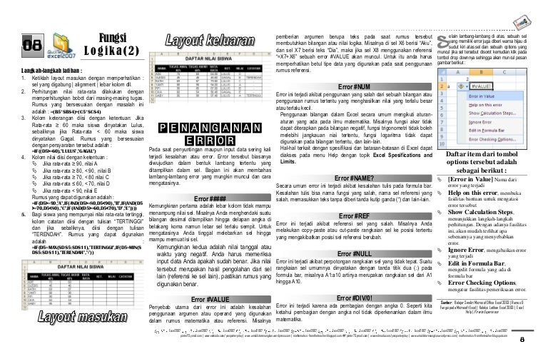 Fungsi Logika Di Excel 2