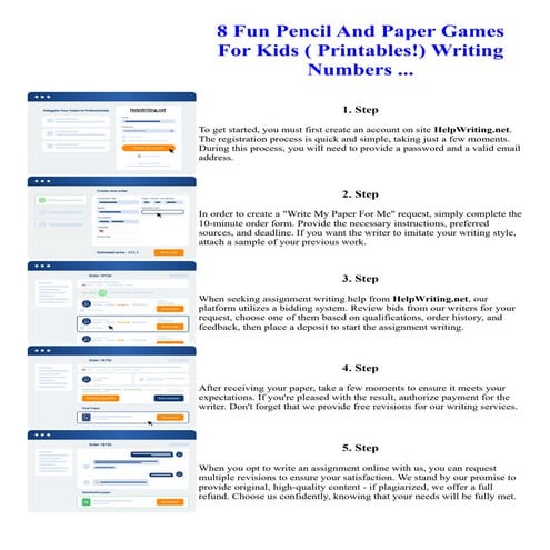 8 Fun Pencil And Paper Games For Kids ( Printables) Writing Numbers | PDF