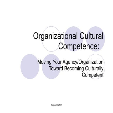 8G - Organizational Cultural Competence