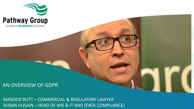 An Overview of GDPR 