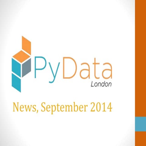 PyData London News 2nd September 2014