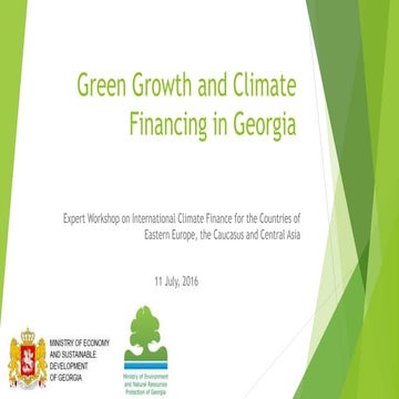 Green Growth and Climate Financing in Georgia 