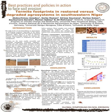 Termite footprints in restored versus degraded agrosystems in southwestern Niger 