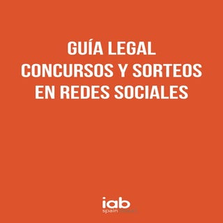 Guía legal de concursos y sorteos e...