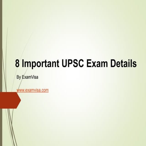 8 important upsc exam details