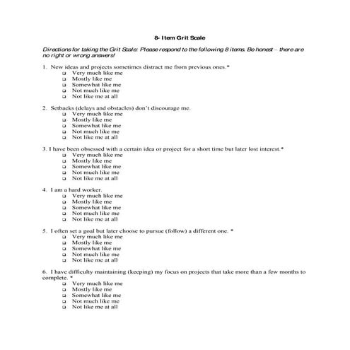 8 item grit scale