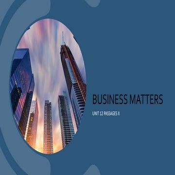 Unit 12 -business-matters
