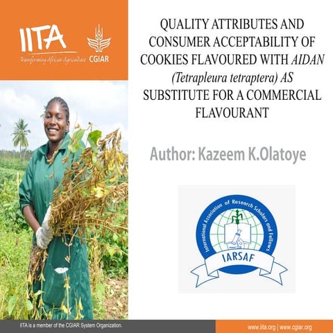 8 kazeem quality attributes and consumer acceptability of cookies flavoured