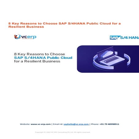 8 Key Reasons to Choose SAP S4HANA Public Cloud for a Resilient Business.pdf