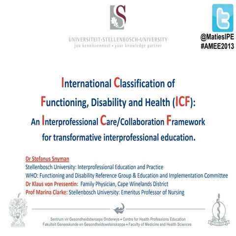 8 l 4 snyman et al - icf and ipep - amee 2013