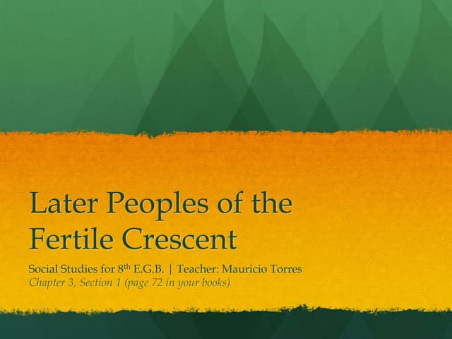 Later People of the Fertile Crescent