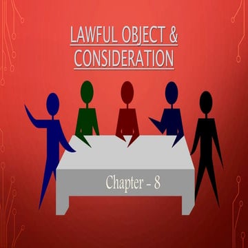 "Legality of Object & Consideration" (Chapter 8) - Business Law.