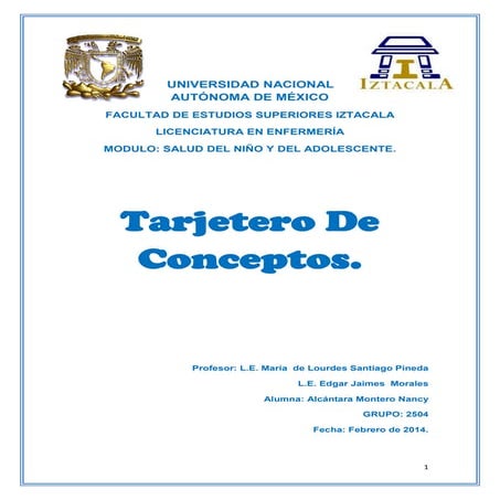 Tarjetero de conceptos 