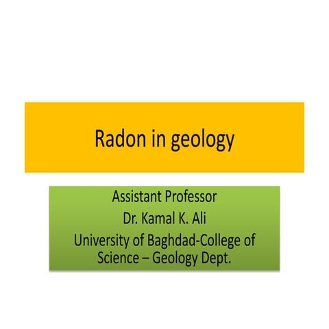 lecture note   radon in geology