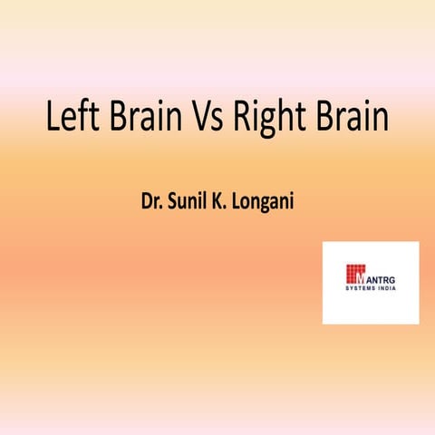 Both the brain hemispheres,left right  are equally important