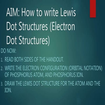 Lewis Dot Structure