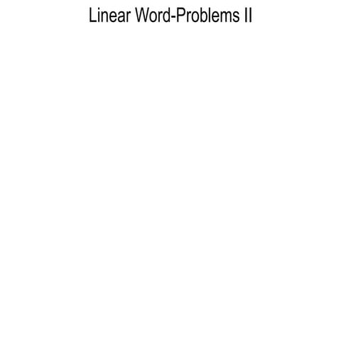 8 linear word problems in x&amp;y x