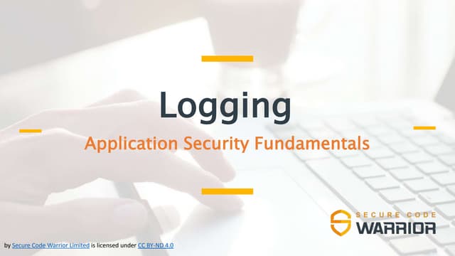 Secure Code Warrior - Logging