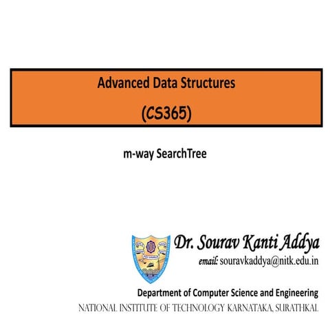 8_m-way tree_Btree data structures and algorithms