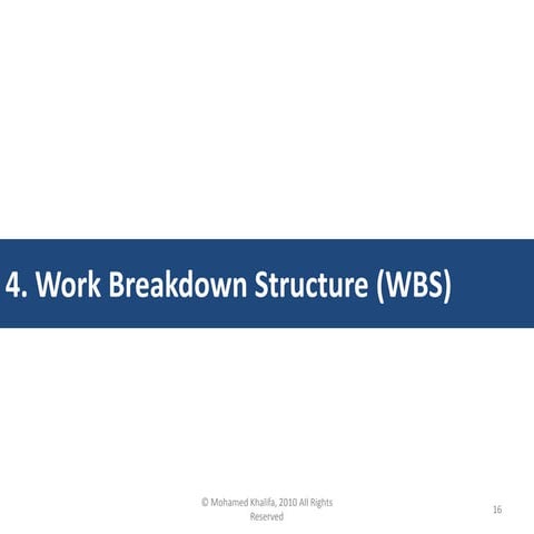 المحاضرة الرابعة - إدارة المشاريع