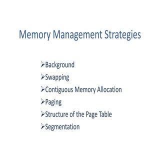 8 memory management strategies