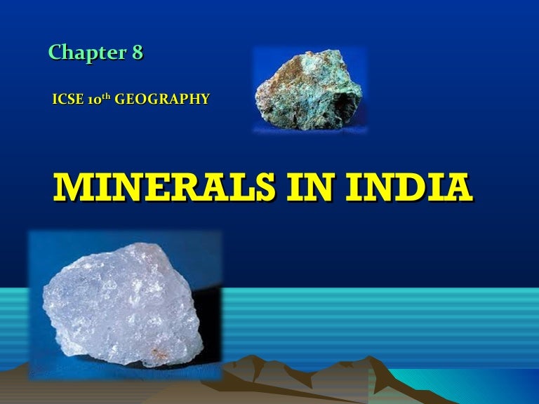 8 minerals in india