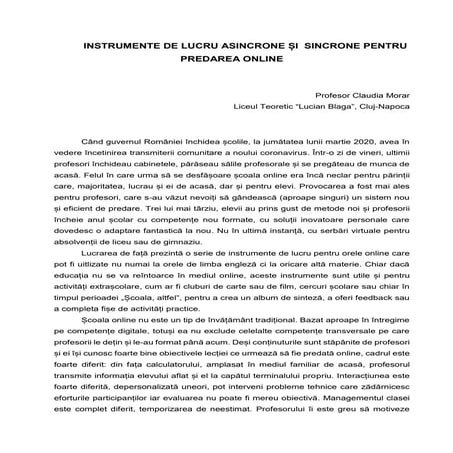 instrumentos  sincrones y asincrones en la educaccion actual