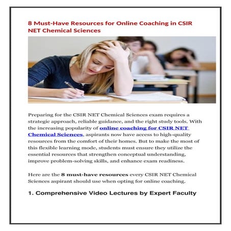 8 Must-Have Resources for Online Coaching in CSIR NET Chemical Sciences.docx