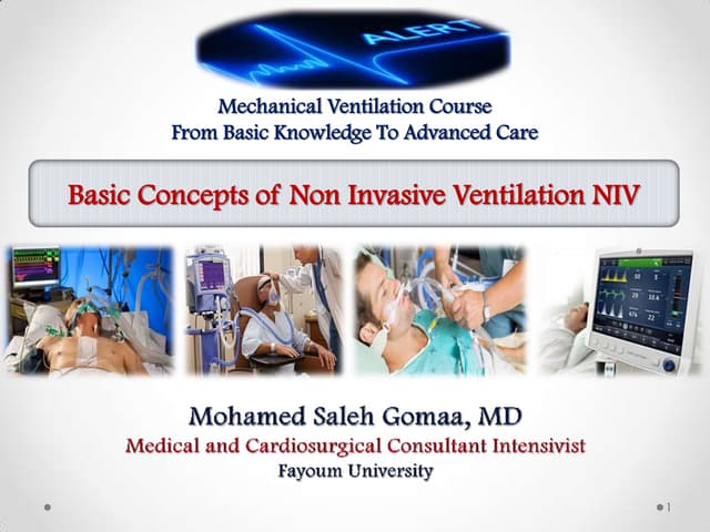 Non Invasive Ventilation - BiPAP & CPAP | PPT